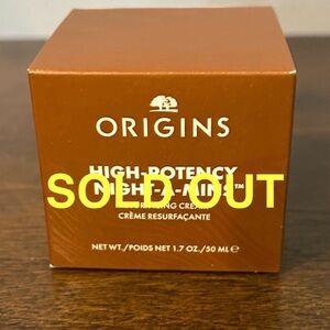 Origins High Potency Night-A-Mins OIL FREE Resurfacing Cream 1.7 oz. New In Box.
